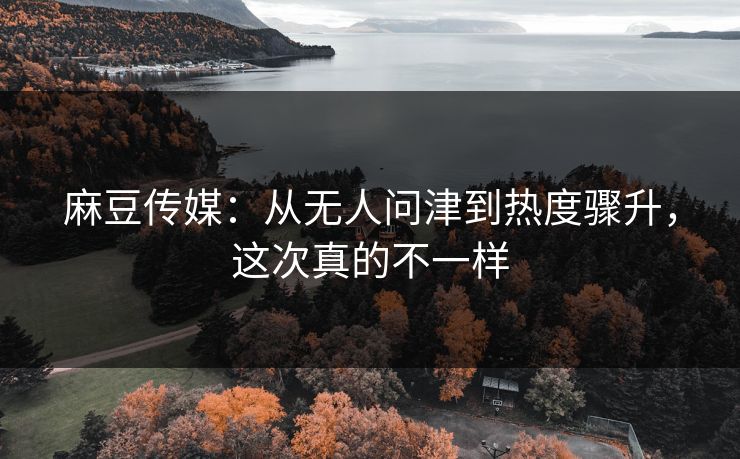 麻豆传媒:从无人问津到热度骤升,这次真的不一样